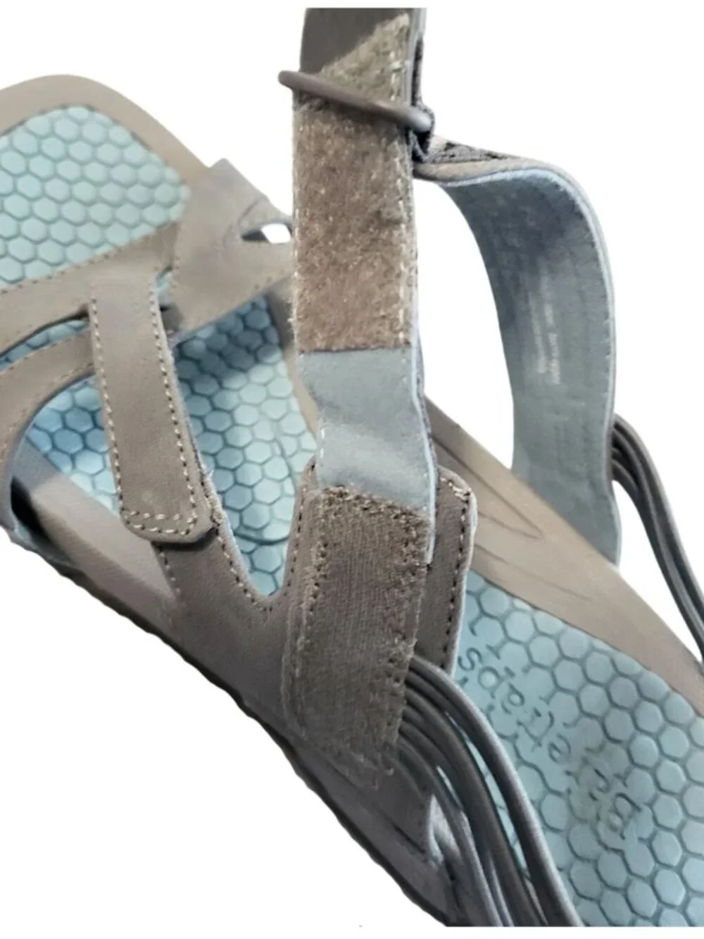 BARE TRAPS Light Blue & Gray Dalton Sandals - Women's 7.5